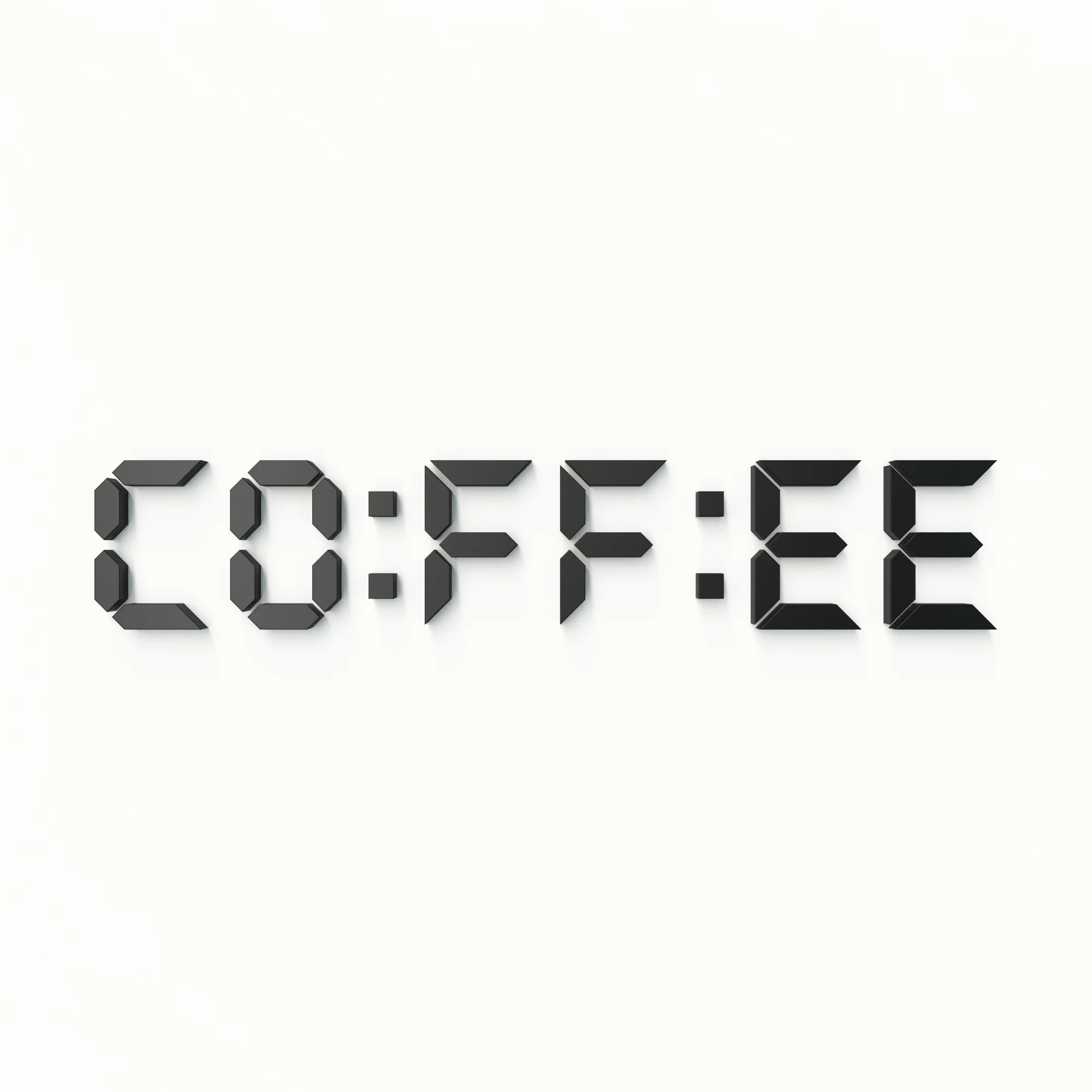 COFFEE - skaitmeninio laikrodžio stiliaus sienos užrašas